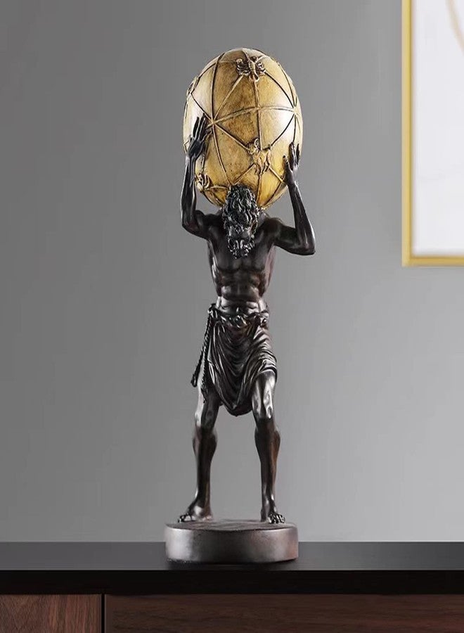 FUNSXBUG 16.5 Inch Large Atlas Holding World Greek Statue Sculpture Collectible Figurine Home Decor Living Room Desktop Decoration - Image 2